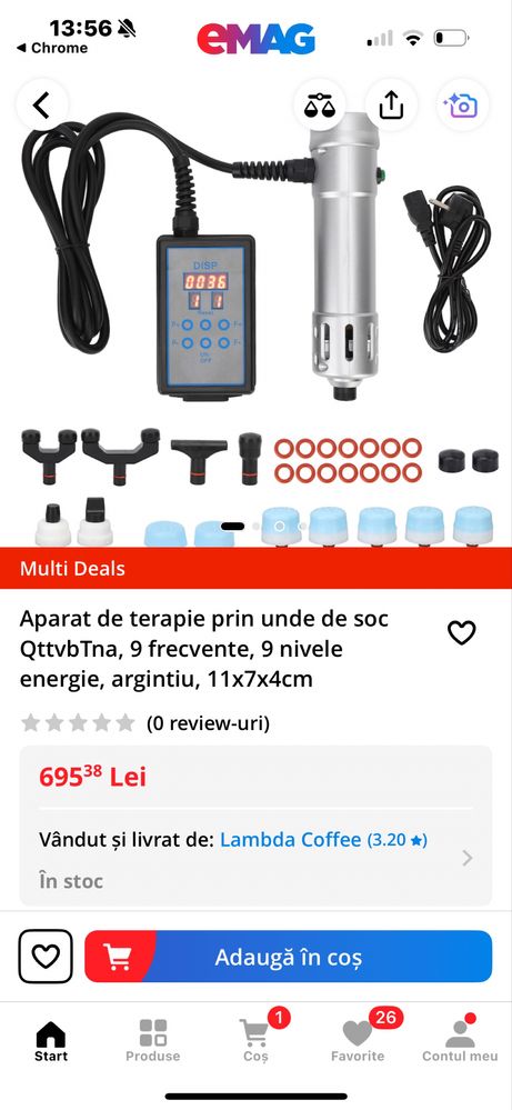 Vand aparat terapie unde de soc Shockwaves