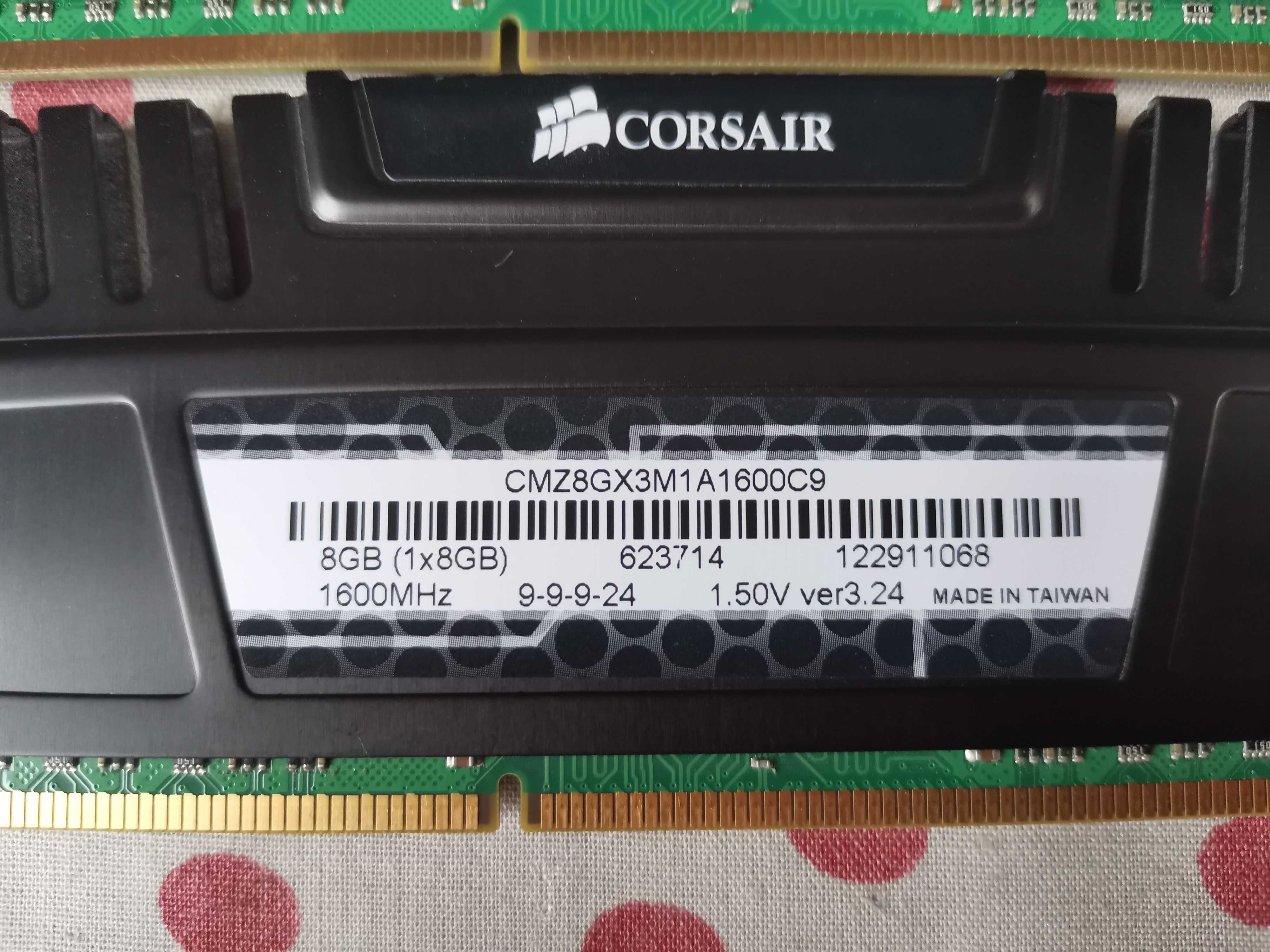 Kit Memorie Ram Corsair Vengeance 16 GB (2X8) 1600 Mhz DDR3 Desktop.
