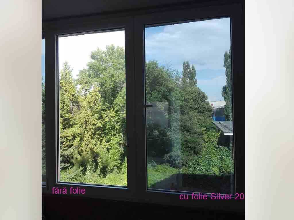 Folie protectie solara relfexiva pentru geamuri, montare exterior
