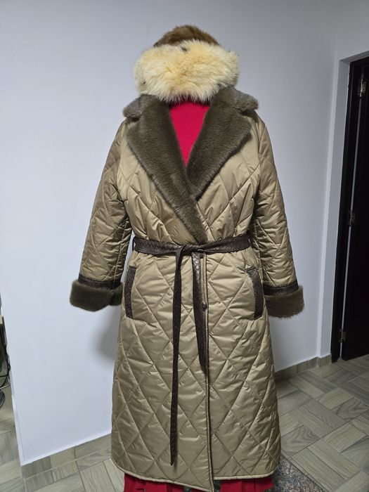 Caiula din blana naturala de nurca si blana de vulpe