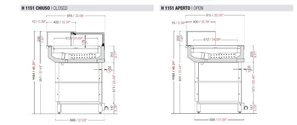 Витрина за сандвичи и сладкарство IFI DROP In