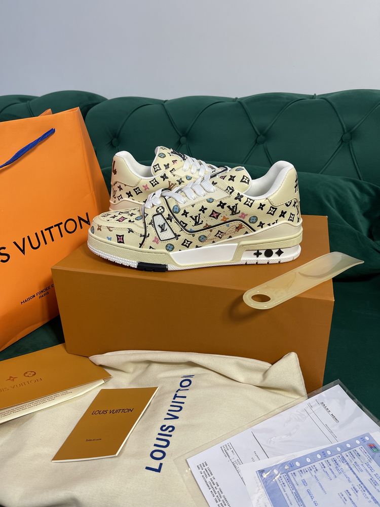 Adidasi Louis Vuitton piele naturala 100% Full Box colectie noua