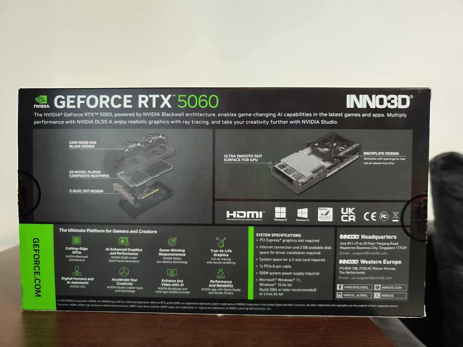 Nvidia RTX 5060 NOUA si SIGILATA,8 gb Gddr7 Inno3D Twinx2
