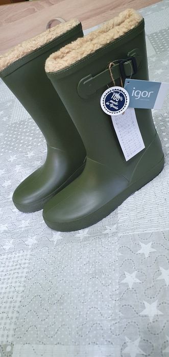 Зимни гумени ботуши Igor 36 номер с овча вълна