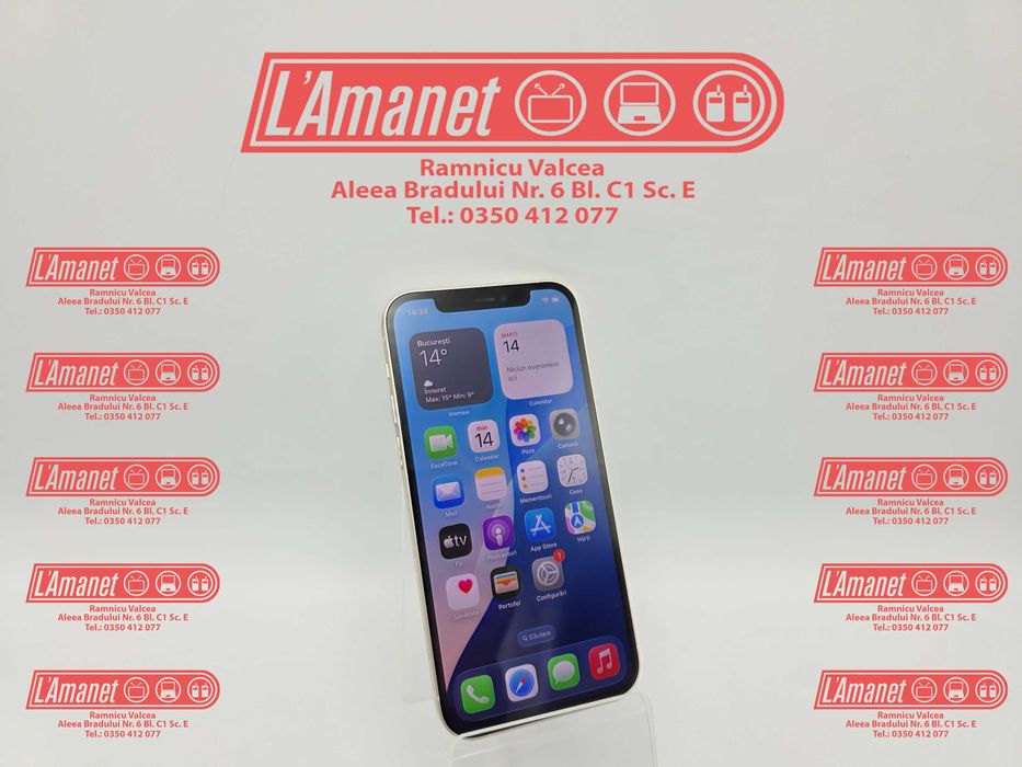 iPhone 12 White  64Gb Neverlock FullBox Stare Buna Extragarantie