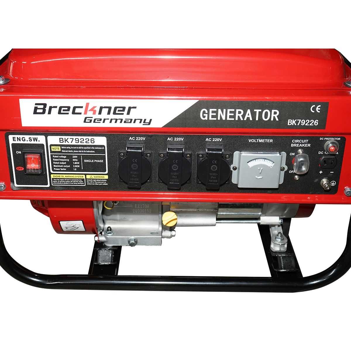 Generator curent 2kW 2000W 220V 12V motor benzina 7.5CP (BK79226)