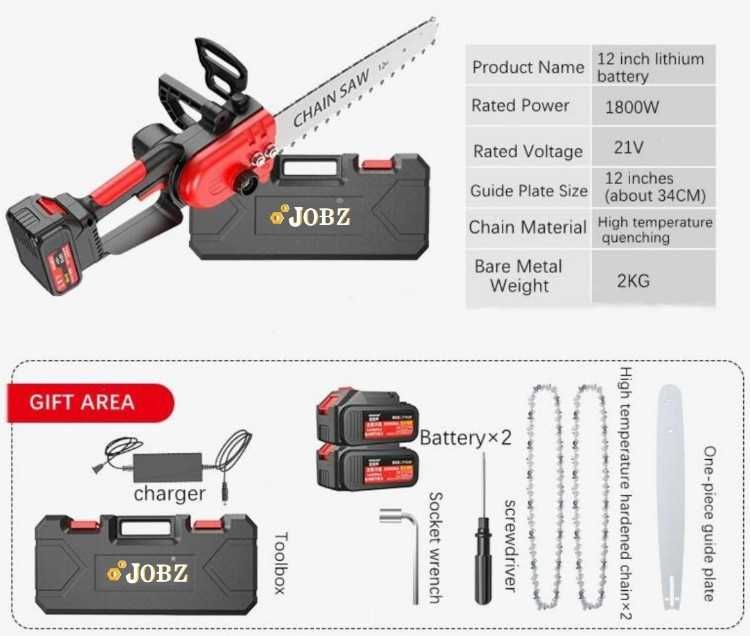 Аккумуляторная пила Jobz с разъемом под Makita