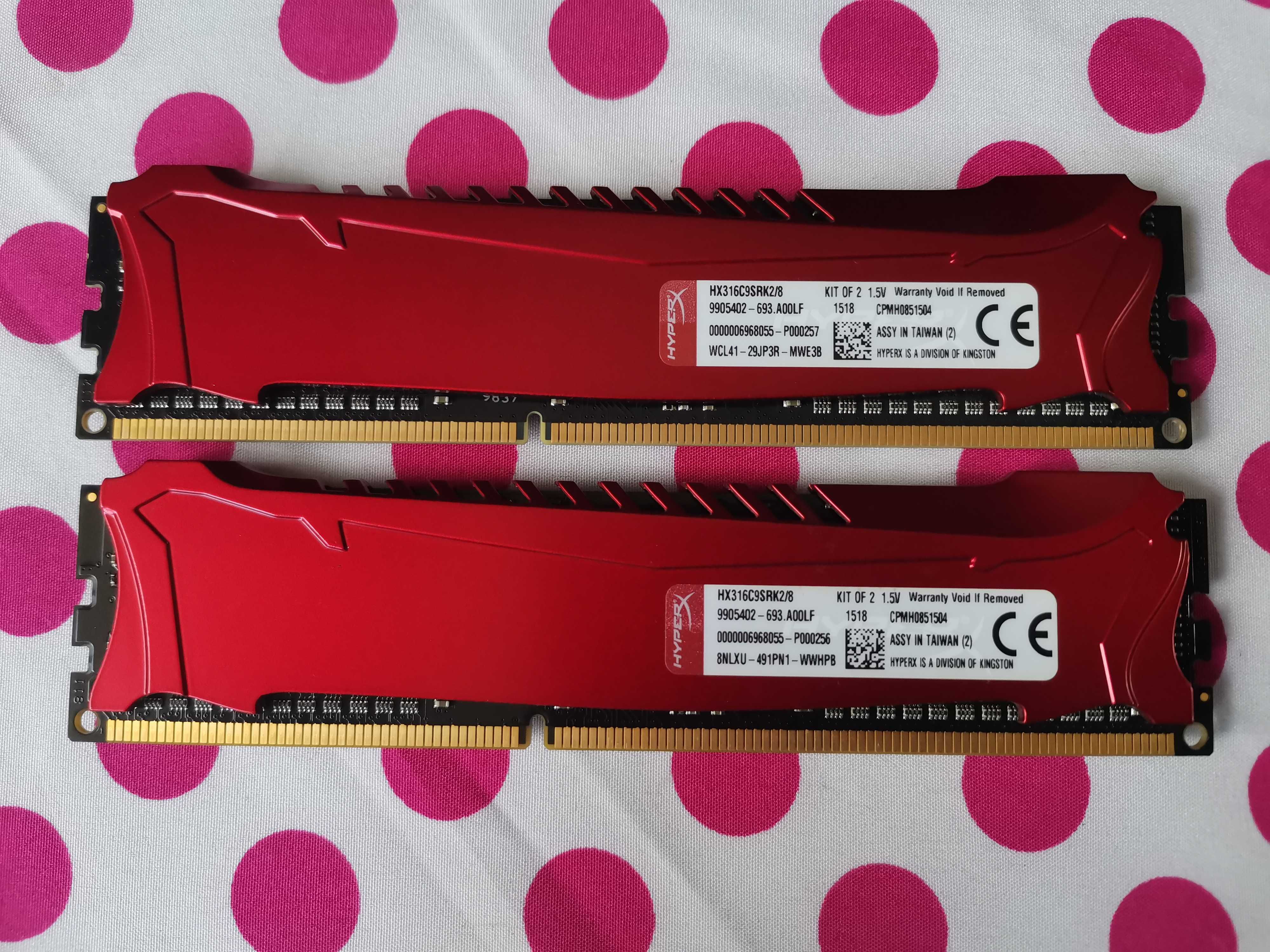 Kit Memorie Ram HyperX Savage 8 GB (2 X 4 GB) 1600 Mhz.