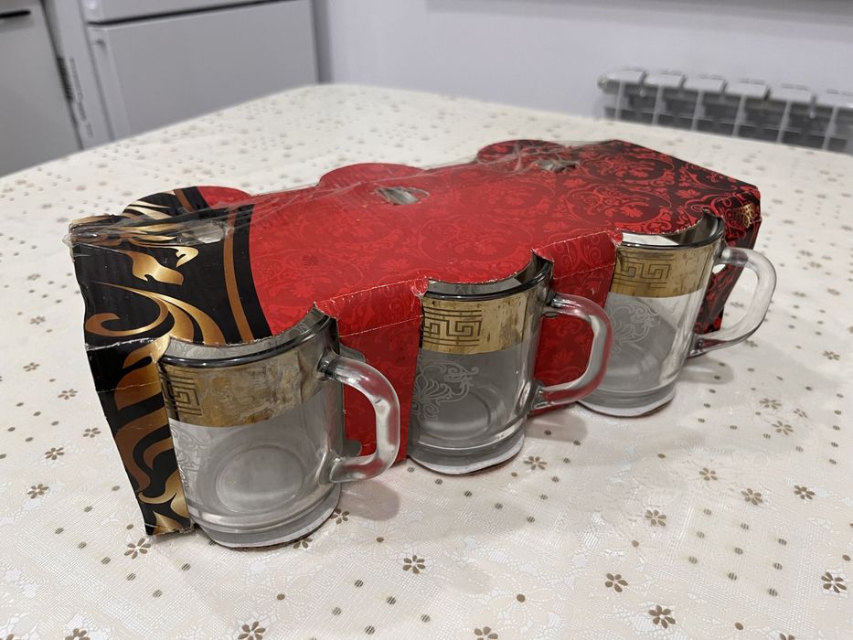 Стекляные кружки 6 шт