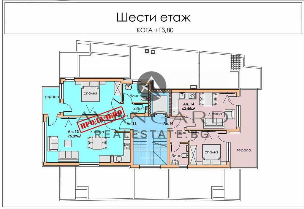 Продава се Двустаен апартамент в Пловдив, Център - 65 кв.м за 1350 €/кв.м - Снимка #3