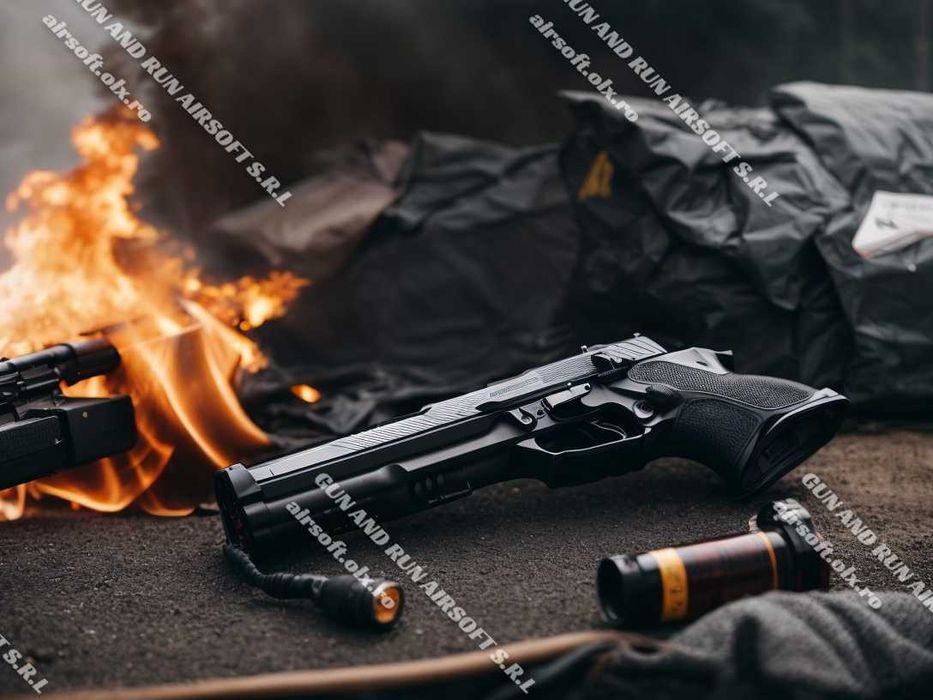 Pistol *Puternic* COLT Full Metal /Airsoft/Arc-Armare MANUALA 6mm gaz