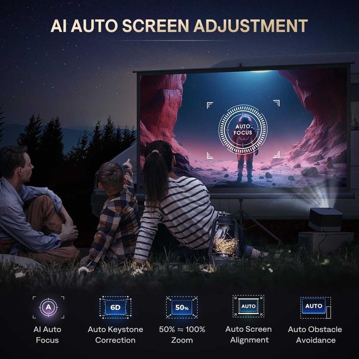 Смарт проектор AURZEN BOOM 3 (Netflix, 36W Dolby, Auto Focus)