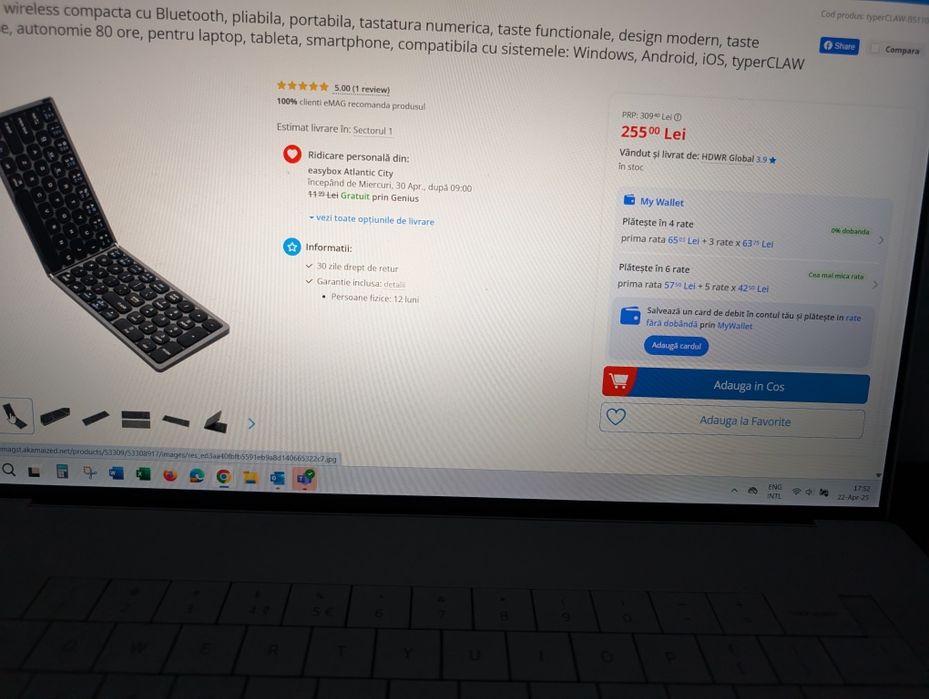 Tastatura pliabila wireless -fara fir-NOUA