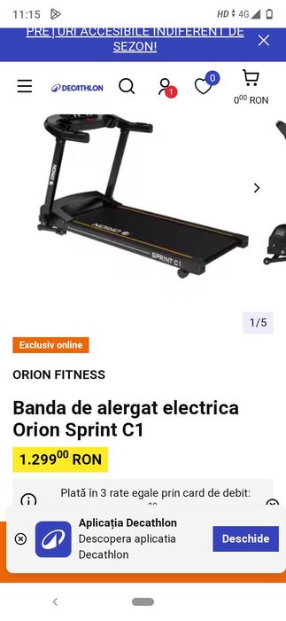 Banda de alergat electrică Orion Sprint C1