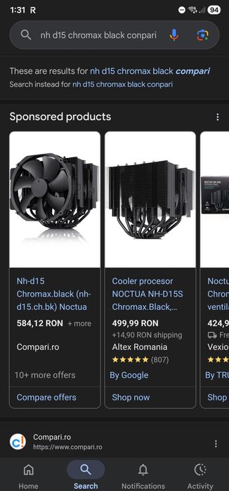 Cooler Noctua NH-D15 chromax negru