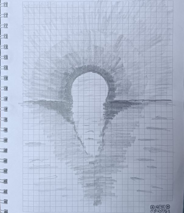 Oq qora rasmlar qalamda chizilgan