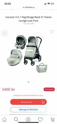 Carucior 3 in 1 pentru copii Peg Perego