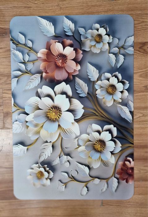 Коврик влагостойкий FLOUR с цветочным узором