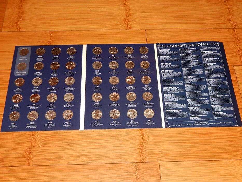 Pliant Set monede Parcuri Nationale Americane 2010-2021