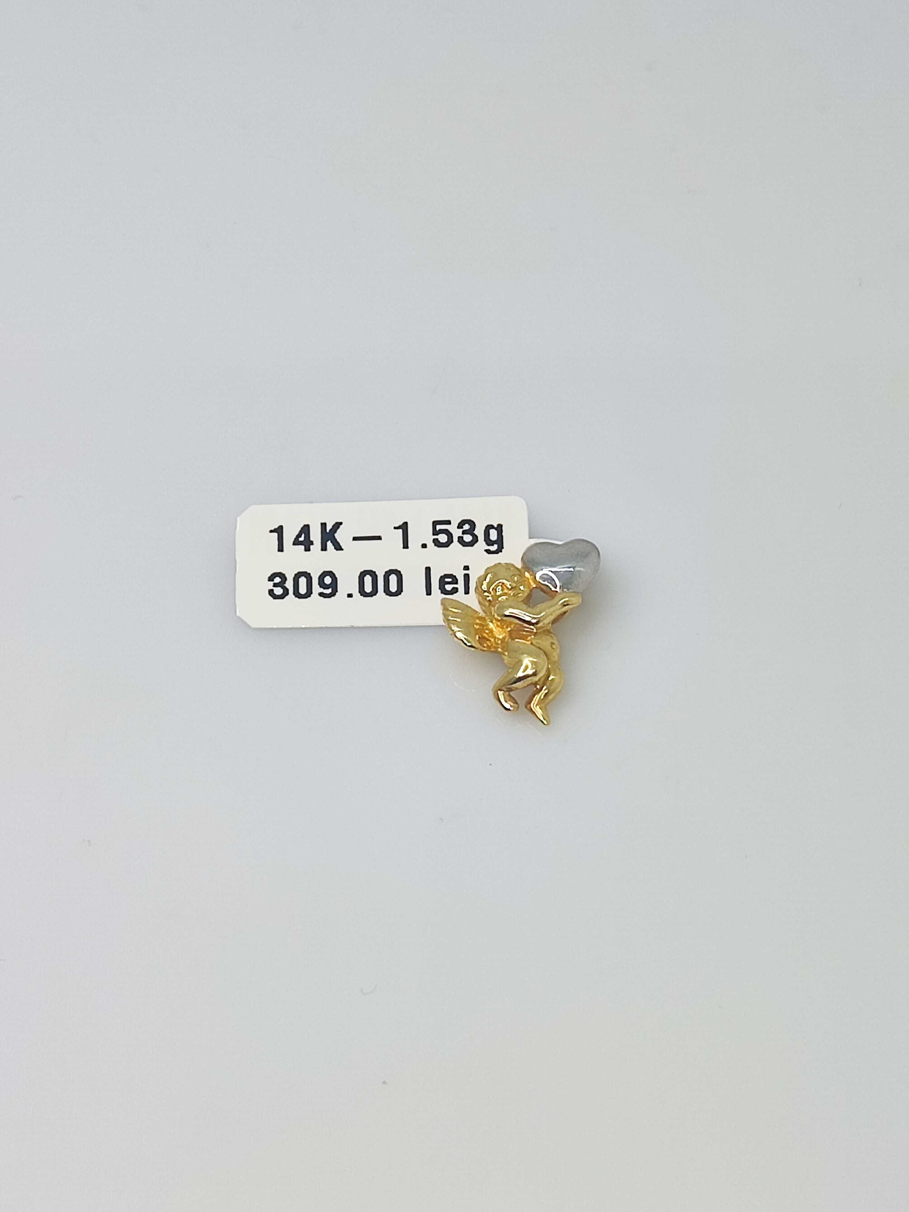 Pandantiv din aur 14k 585 lant cercei 1.53 gr