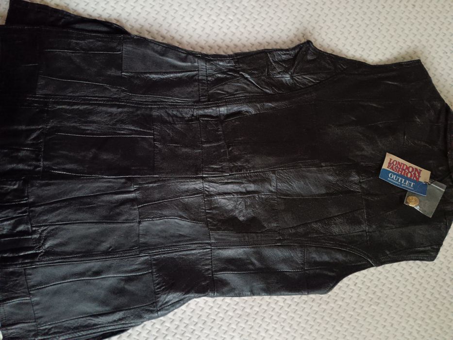 Vesta piele Vintage Lunga M