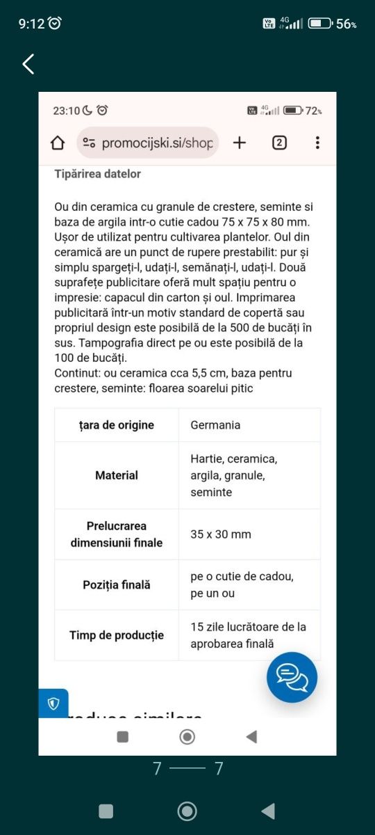 ou din ceramica cu seminte