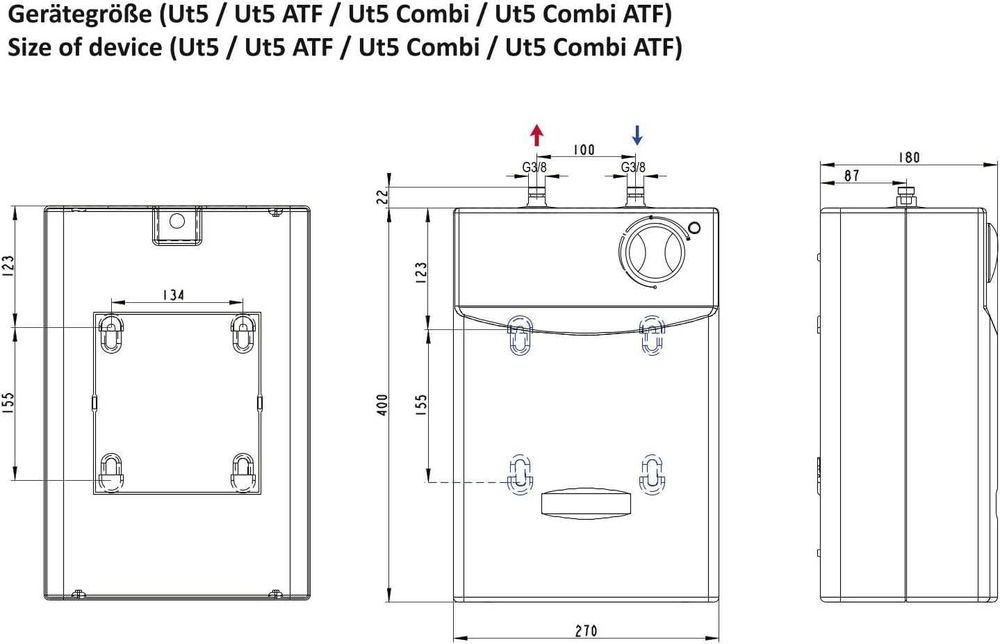 Boiler Electric Thermoflow, Nepresurizat, 5l, 2kW, Clasa energetica A