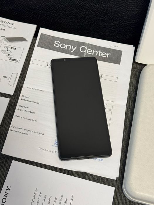 ***КАТО НОВ 128GB Sony Xperia 5 V Sony Center Гаранция до 2027 г.Black