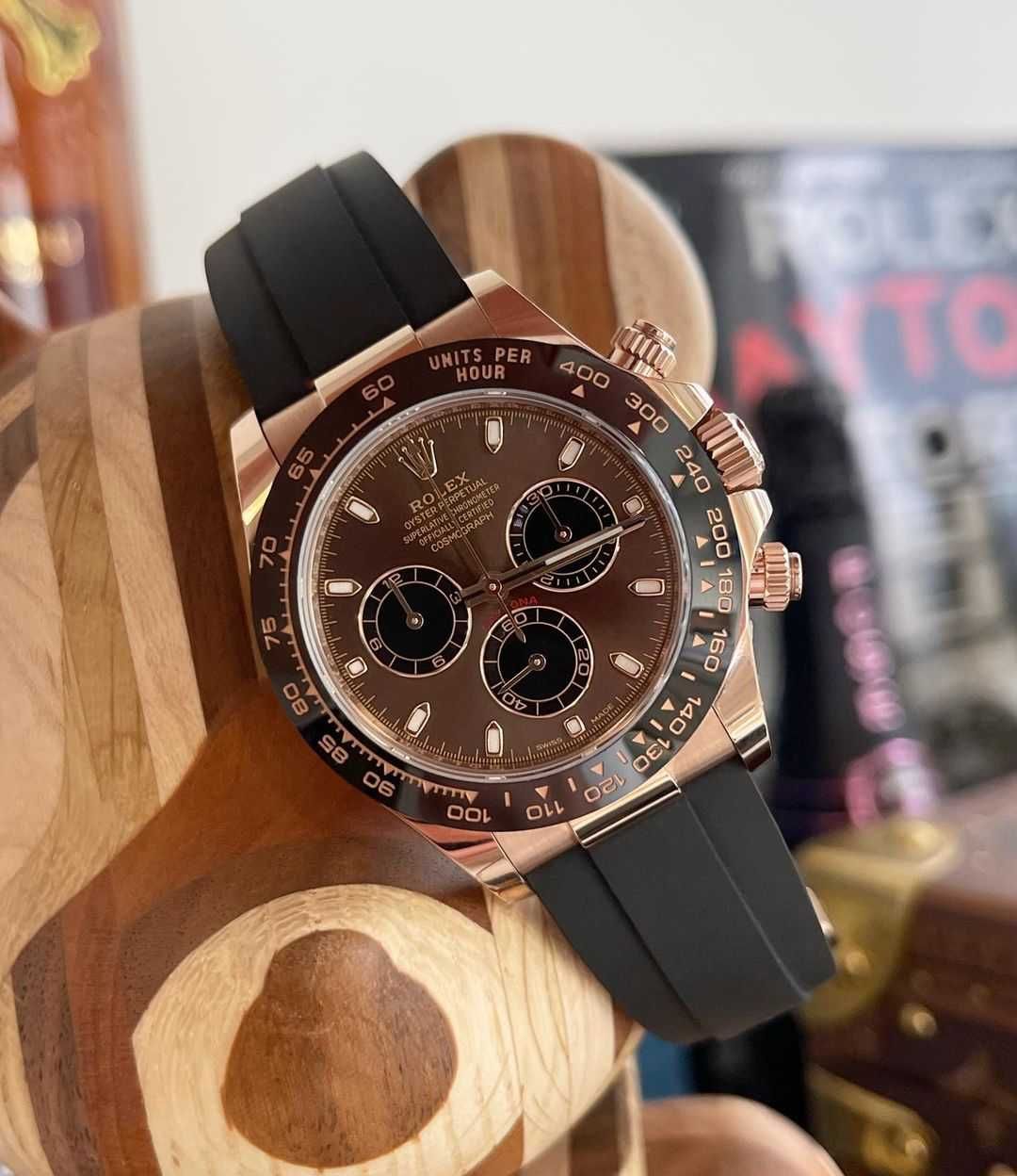 Часовници 40mm / шоколад розово злато