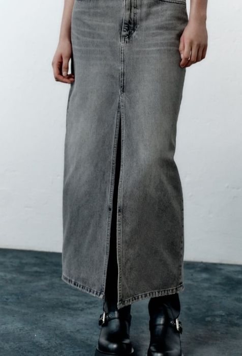 Fusta blugi lunga Zara XS