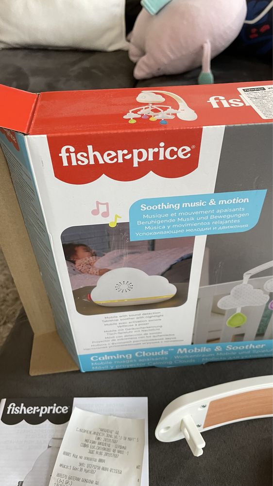 Fisher Price успокояваща преспивна музикална играчка лампа за бебе