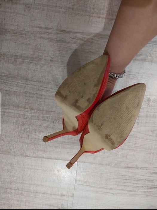 Дамски червени обувки на ток Paolo Boticceli