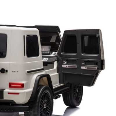 Mașinuță electrică Mercedes G63 XXL cu 4 motoare – Alb, telecomandă