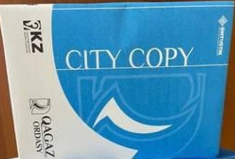 Бумага А4, цена 1800 тенге за пачку.