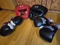 Set manusi de box si casti protectie