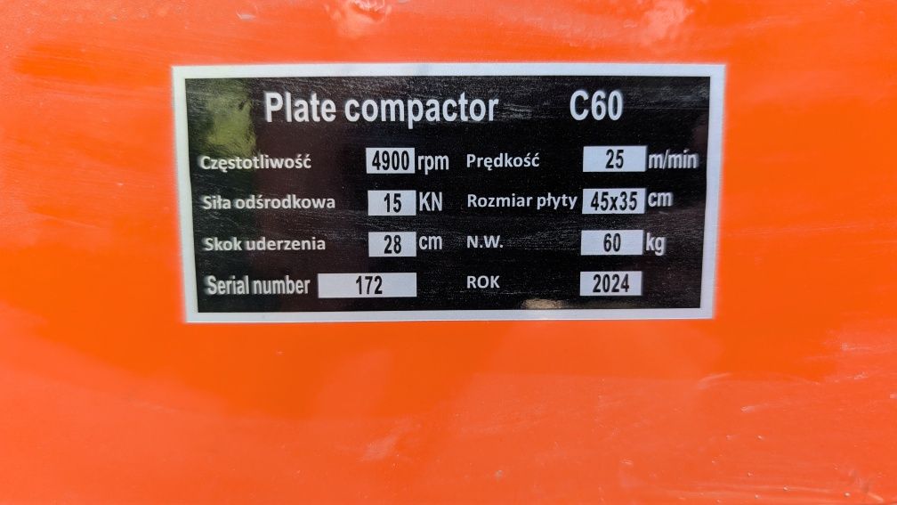 Placa compactoare 4timpi , 7 CP , Loncin, 15kN,65 kg , Kraft&Dele KD11