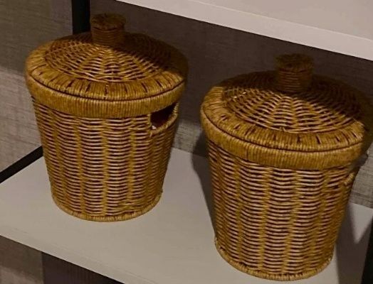 Coșuri ratan pentru bucatarie