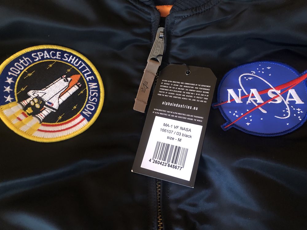 Alpha Industries MA-1 VF NASA Bomber ОРИГИНАЛНО мъжко бомър яке М и L