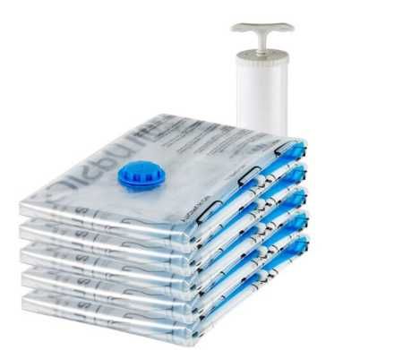 Pungi de depozitare cu compresie în vid Amazon Basics, pachet de 12