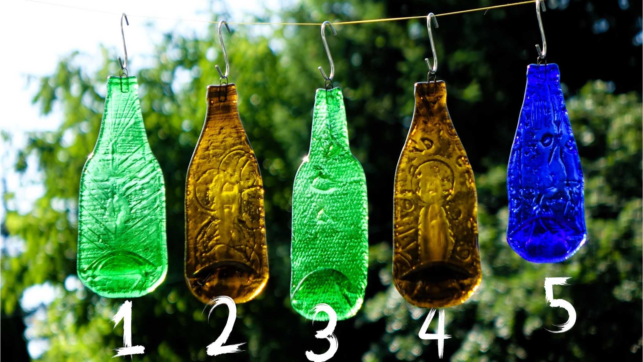 Уникален арт подарък, декорация/плато от разтопено шише  upcycled