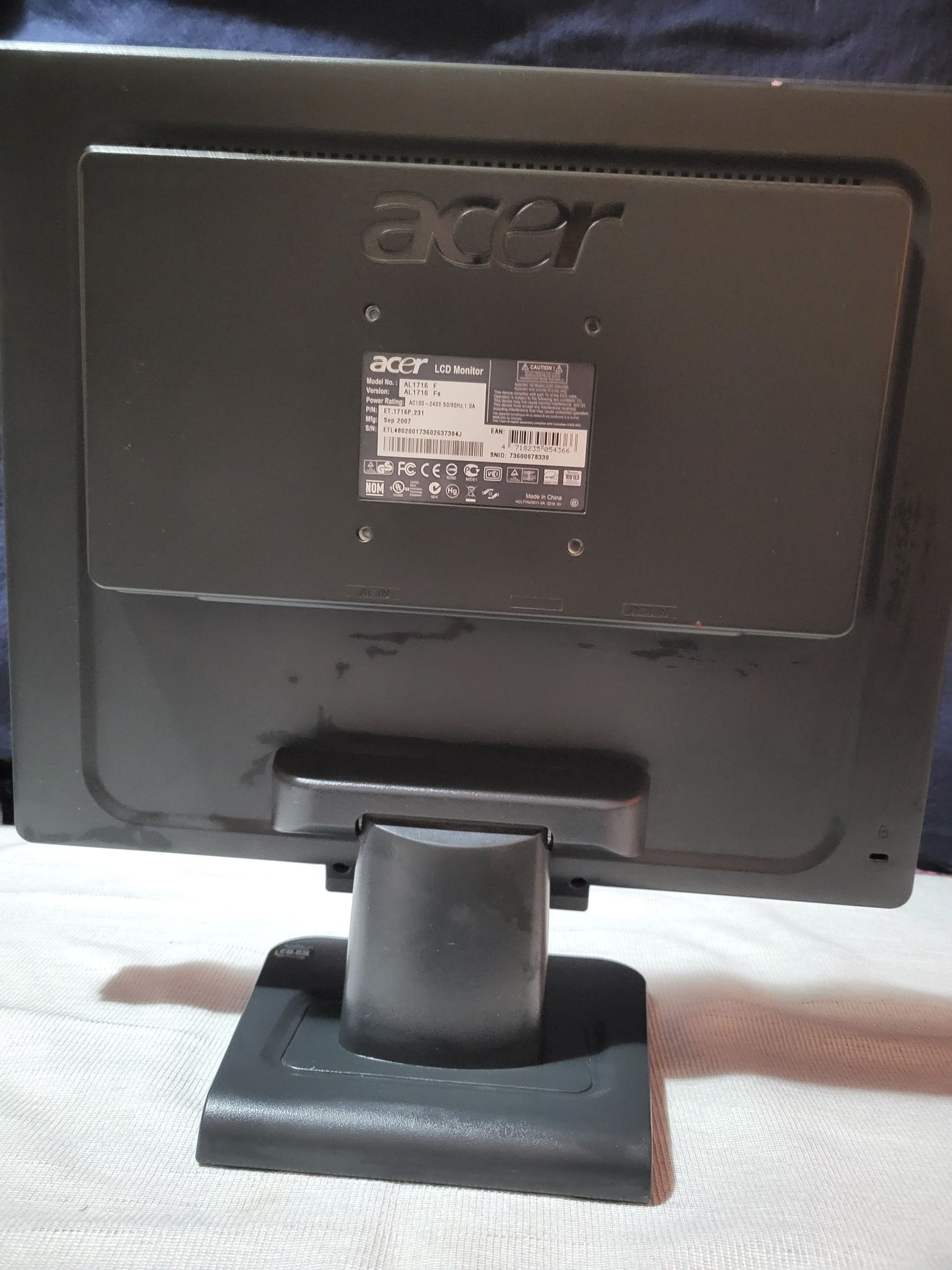 Monitor Acer în stare bună de funcționare