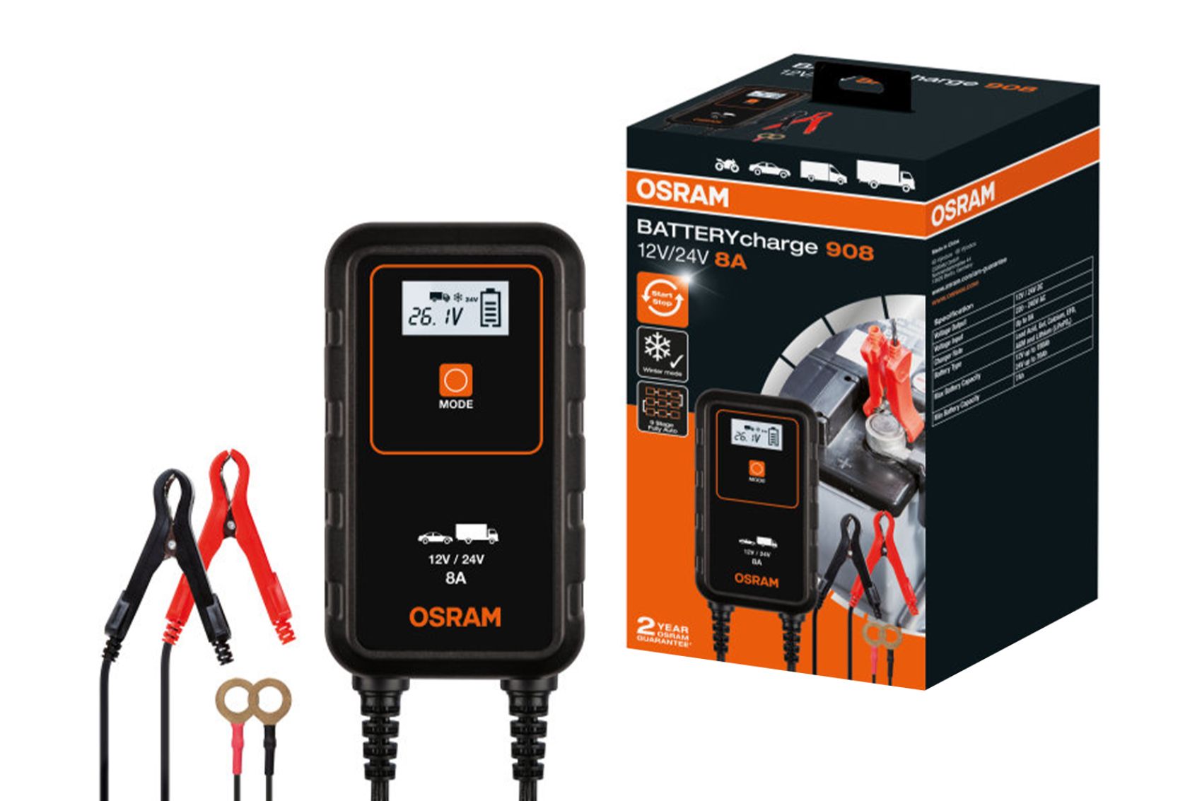 Redresor auto Osram BATTERYcharge 908