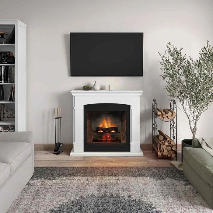Helmi Pure White semineu electric PowerFlame 2