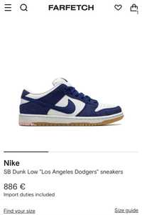 Vand Nike SB Dunk Low "Los Angeles Dodgers"