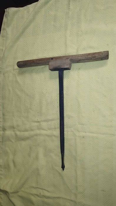 Дърводелски свредел от ковано желязо - ретро инструмент, маткап