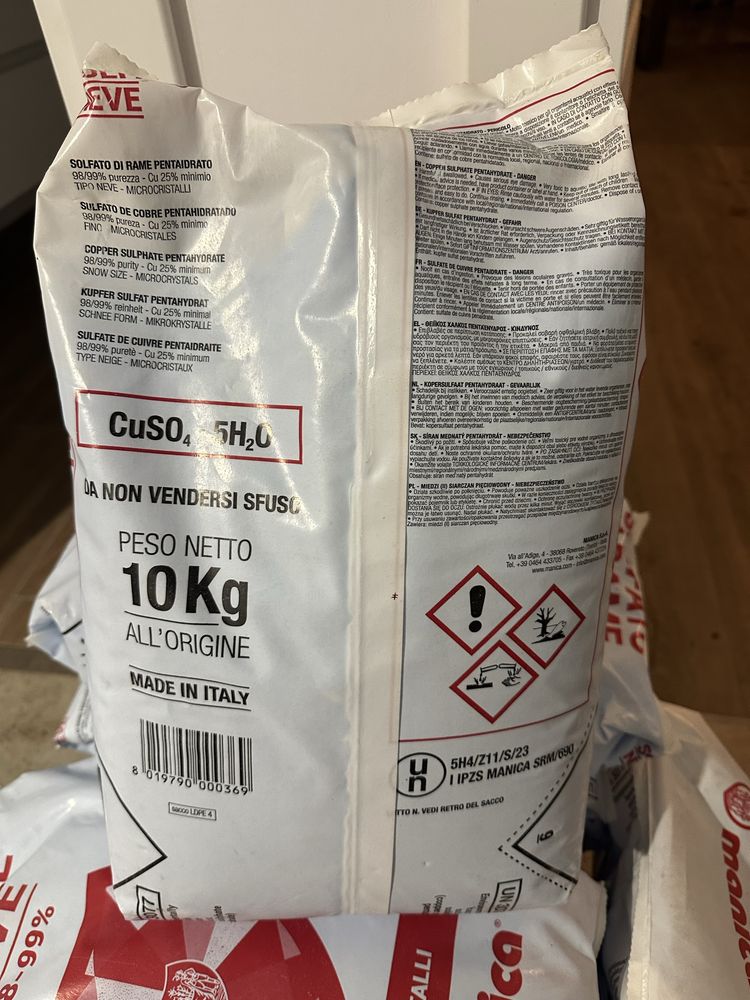 Sulfat de cupru/ Piatra vanata produs de Manica Italy