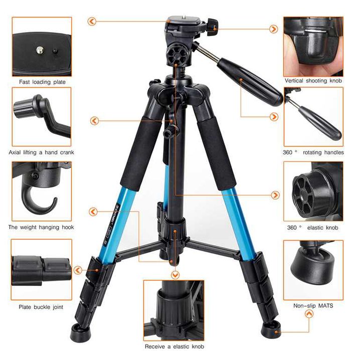 Професионална Тринога Tripod ZOMEi® За Фотография или Стрийминг