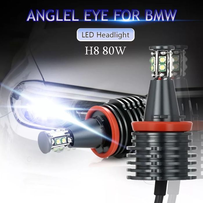 Angel eyes H8 LED 120W 6000LM BMW E90 E92 E82 E70 X5 E71 X6