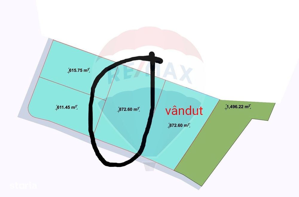 Parcelă 872.6 mp, intravilan Chinteni, duplex sau casă individuală