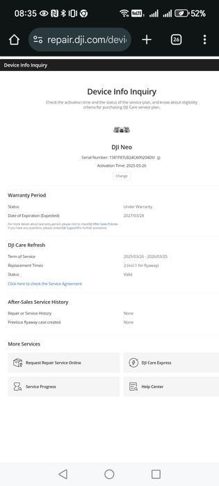 Vând dronă DJI NEO cu 2 baterii, filtre și husa pt baterii